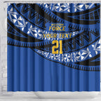 Western Australia Rugby Pacific Custom Shower Curtain Pasifika Tapa Pattern