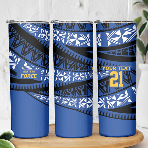 Western Australia Rugby Pacific Custom Skinny Tumbler Pasifika Tapa Pattern