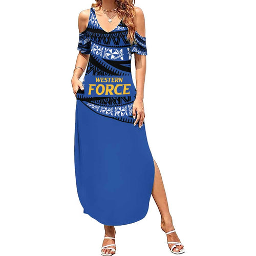 Western Australia Rugby Pacific Custom Summer Maxi Dress Pasifika Tapa Pattern