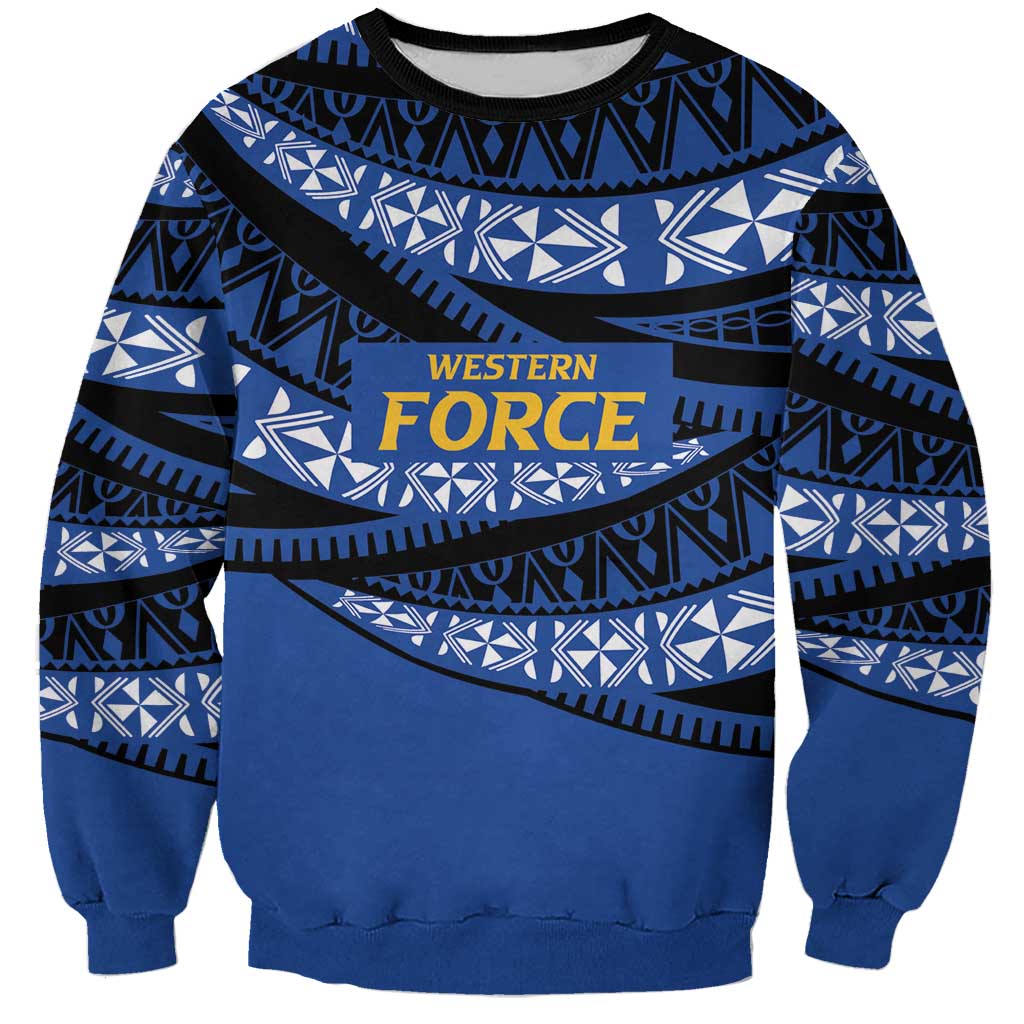 Western Australia Rugby Pacific Custom Sweatshirt Pasifika Tapa Pattern