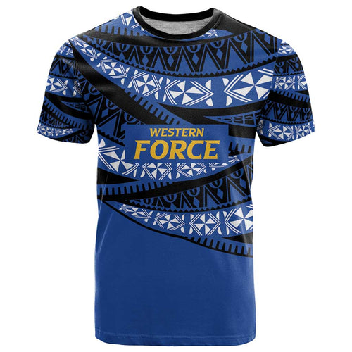 Western Australia Rugby Pacific Custom T Shirt Pasifika Tapa Pattern