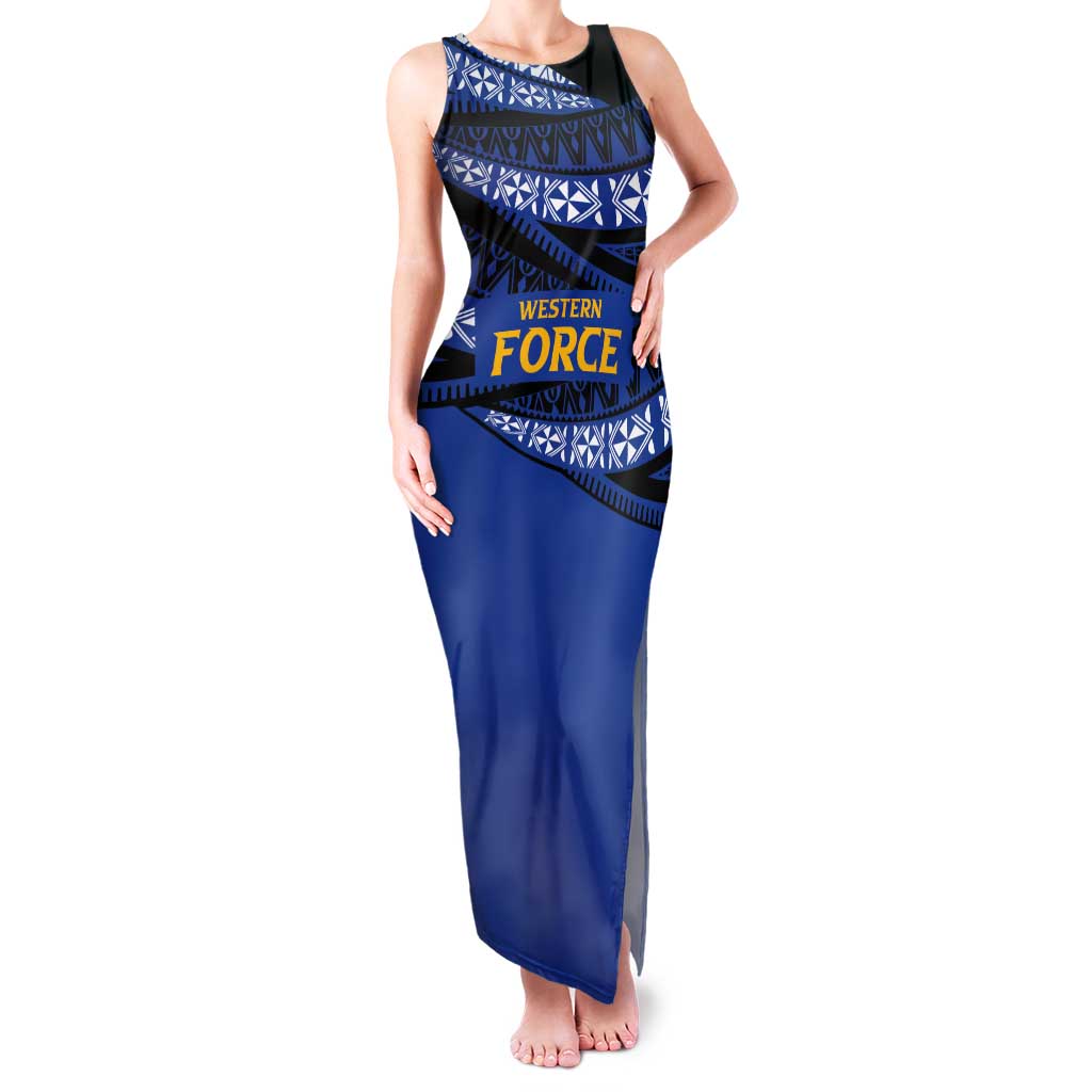 Western Australia Rugby Pacific Custom Tank Maxi Dress Pasifika Tapa Pattern
