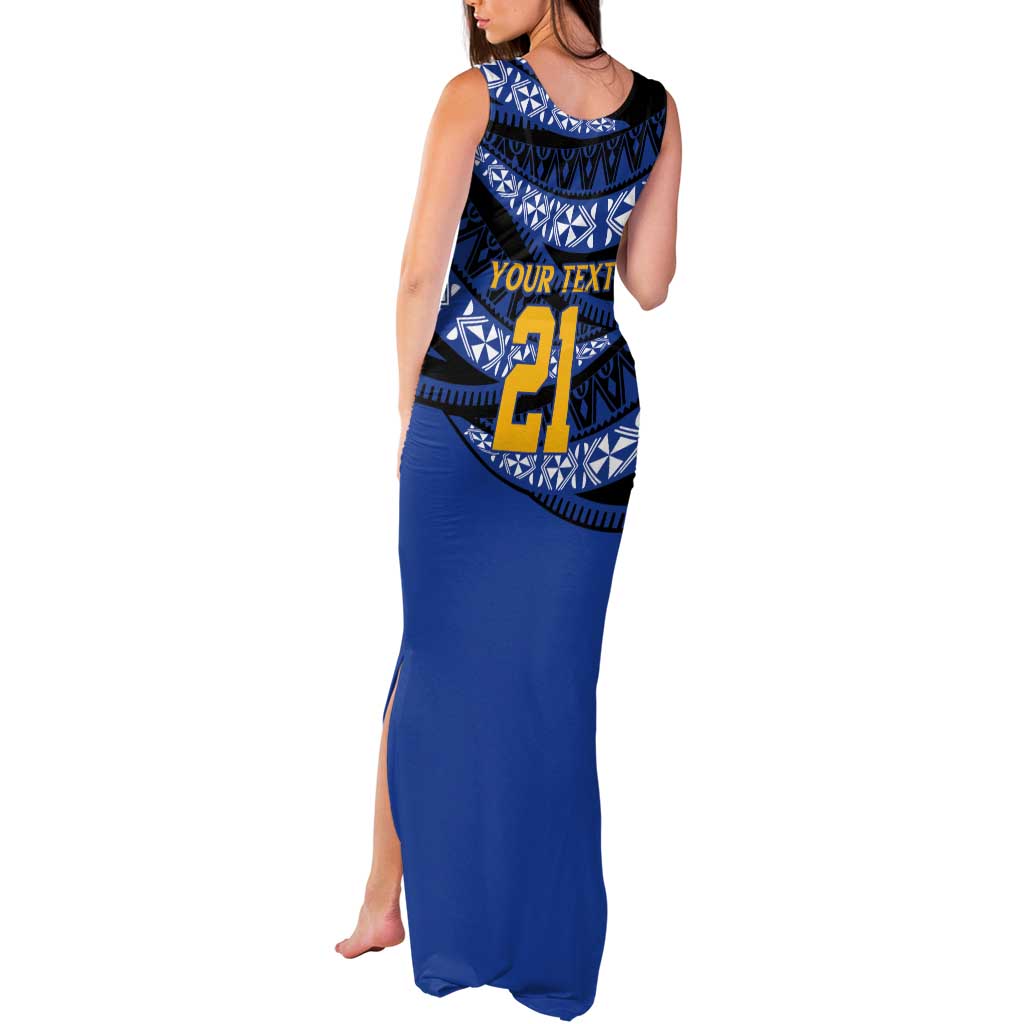 Western Australia Rugby Pacific Custom Tank Maxi Dress Pasifika Tapa Pattern