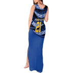 Western Australia Rugby Pacific Custom Tank Maxi Dress Pasifika Tapa Pattern