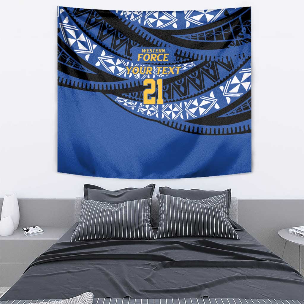 Western Australia Rugby Pacific Custom Tapestry Pasifika Tapa Pattern