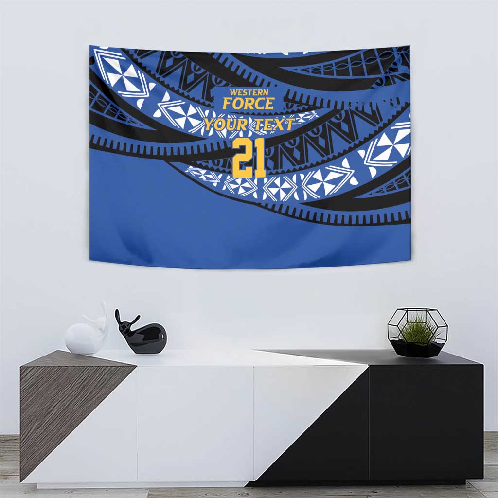 Western Australia Rugby Pacific Custom Tapestry Pasifika Tapa Pattern