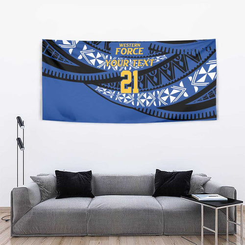 Western Australia Rugby Pacific Custom Tapestry Pasifika Tapa Pattern
