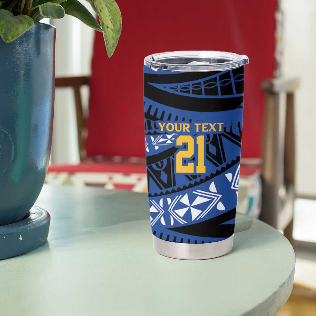 Western Australia Rugby Pacific Custom Tumbler Cup Pasifika Tapa Pattern