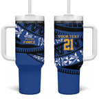 Western Australia Rugby Pacific Custom Tumbler With Handle Pasifika Tapa Pattern