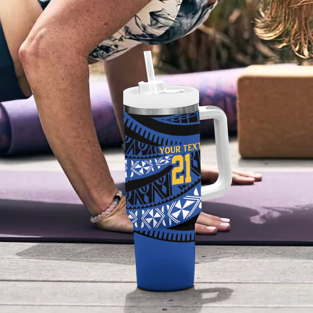 Western Australia Rugby Pacific Custom Tumbler With Handle Pasifika Tapa Pattern