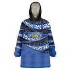 Western Australia Rugby Pacific Custom Wearable Blanket Hoodie Pasifika Tapa Pattern