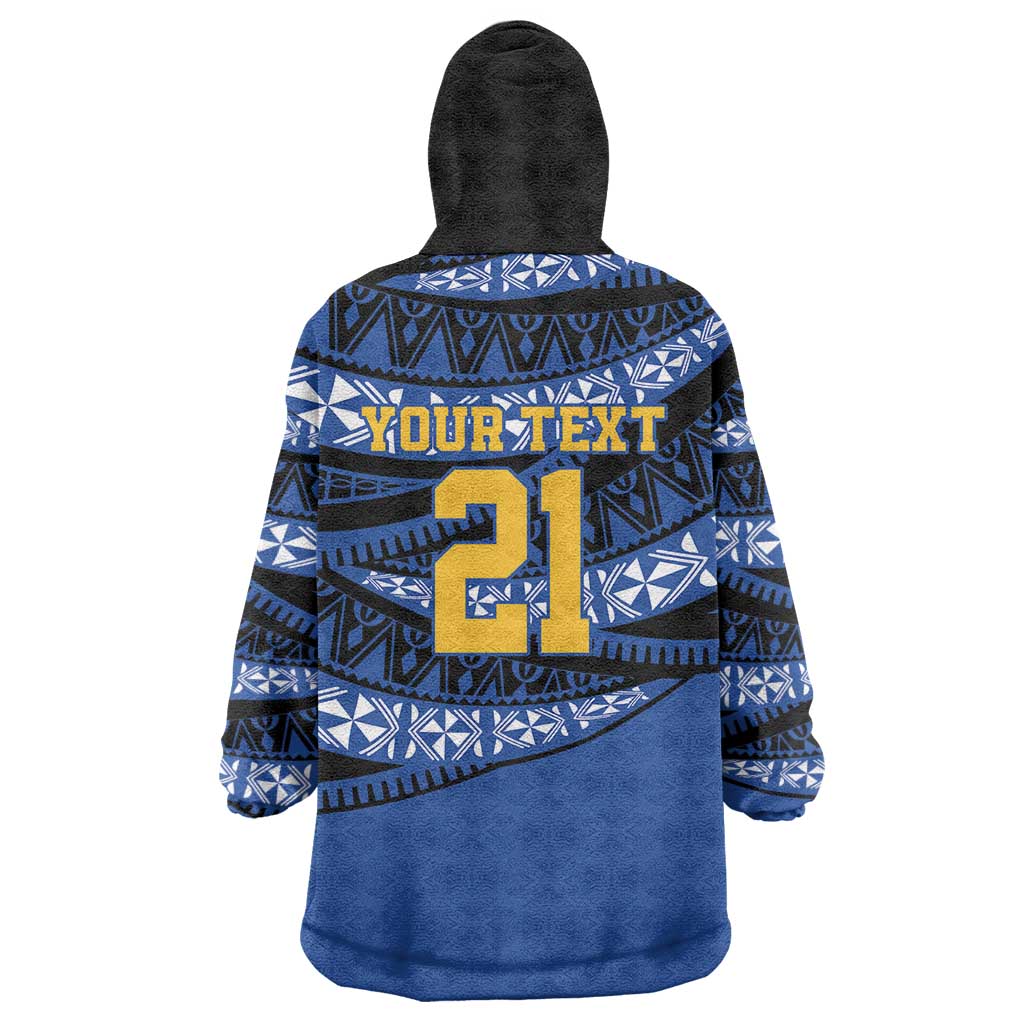 Western Australia Rugby Pacific Custom Wearable Blanket Hoodie Pasifika Tapa Pattern