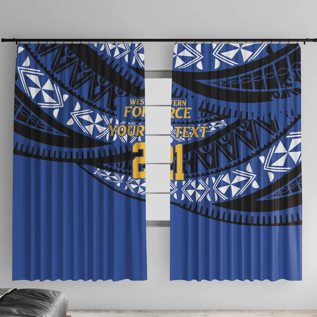 Western Australia Rugby Pacific Custom Window Curtain Pasifika Tapa Pattern