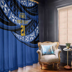 Western Australia Rugby Pacific Custom Window Curtain Pasifika Tapa Pattern