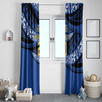 Western Australia Rugby Pacific Custom Window Curtain Pasifika Tapa Pattern