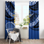 Western Australia Rugby Pacific Custom Window Curtain Pasifika Tapa Pattern