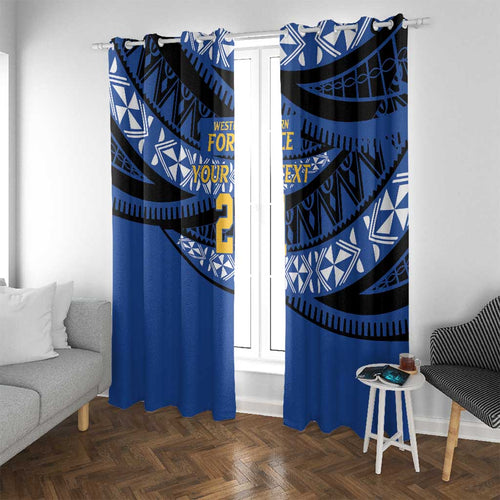 Western Australia Rugby Pacific Custom Window Curtain Pasifika Tapa Pattern