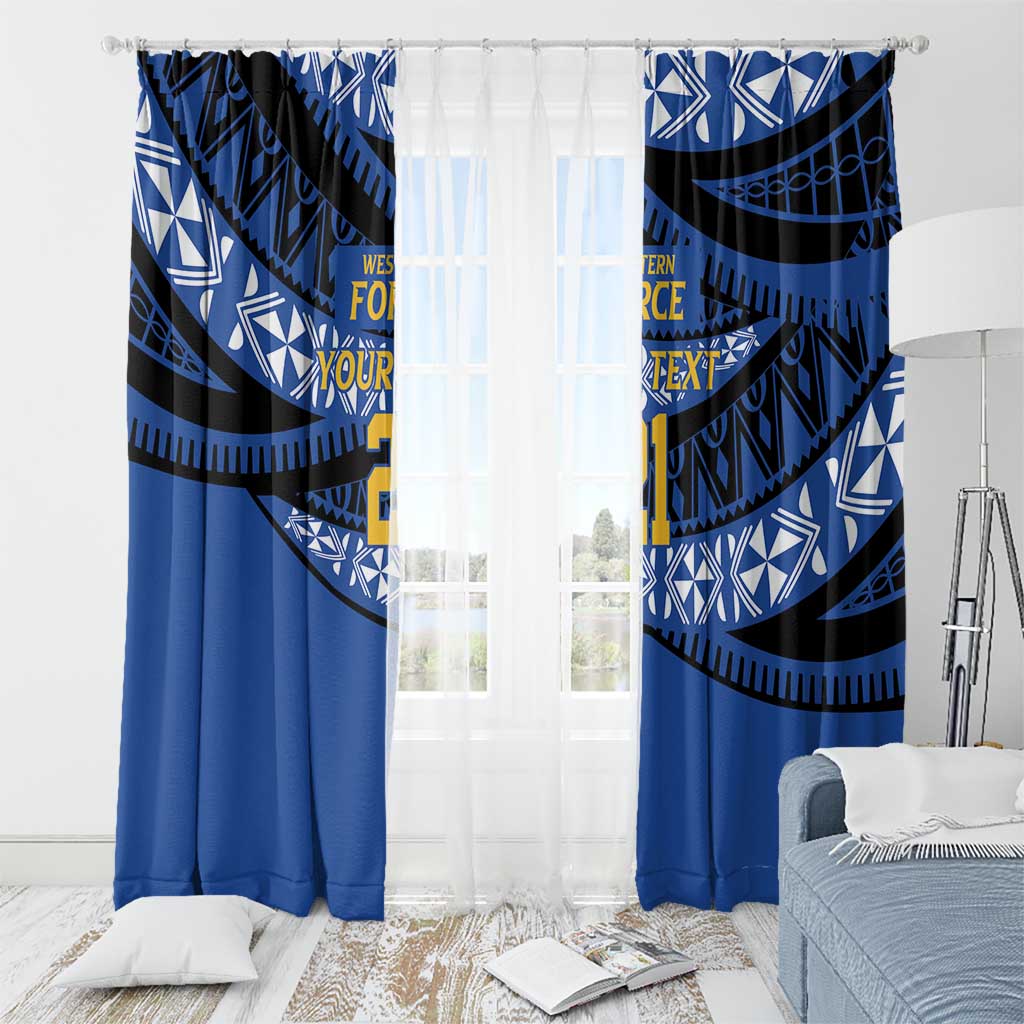 Western Australia Rugby Pacific Custom Window Curtain Pasifika Tapa Pattern