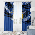 Western Australia Rugby Pacific Custom Window Curtain Pasifika Tapa Pattern