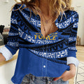 Western Australia Rugby Pacific Custom Women Casual Shirt Pasifika Tapa Pattern