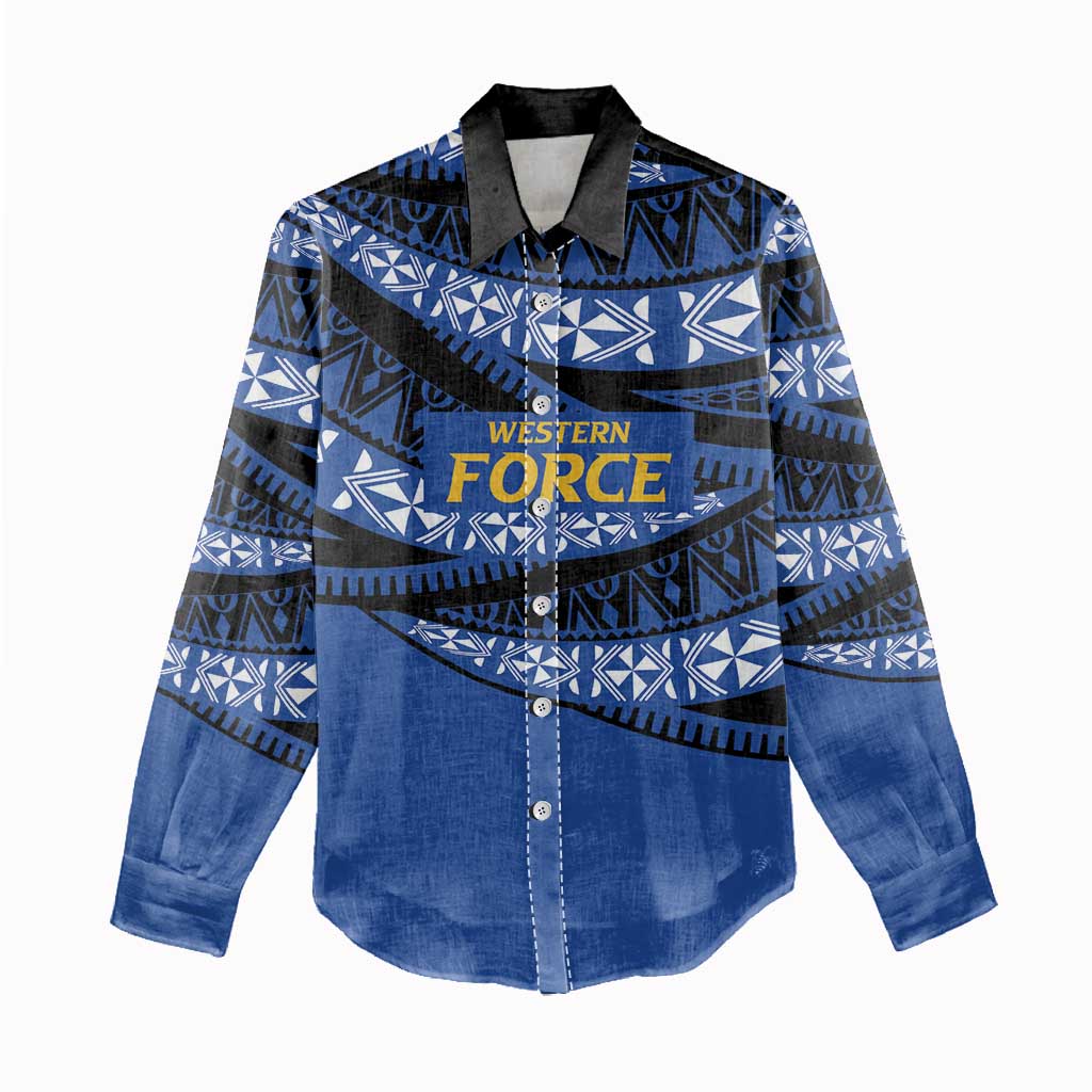 Western Australia Rugby Pacific Custom Women Casual Shirt Pasifika Tapa Pattern