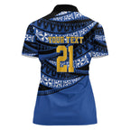 Western Australia Rugby Pacific Custom Women Polo Shirt Pasifika Tapa Pattern