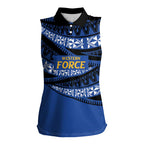 Western Australia Rugby Pacific Custom Women Sleeveless Polo Shirt Pasifika Tapa Pattern