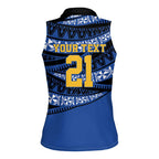 Western Australia Rugby Pacific Custom Women Sleeveless Polo Shirt Pasifika Tapa Pattern