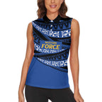 Western Australia Rugby Pacific Custom Women Sleeveless Polo Shirt Pasifika Tapa Pattern