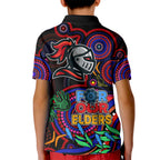 knights-rugby-aboriginal-art-kid-polo-shirt-naidoc-indigenous-tribal