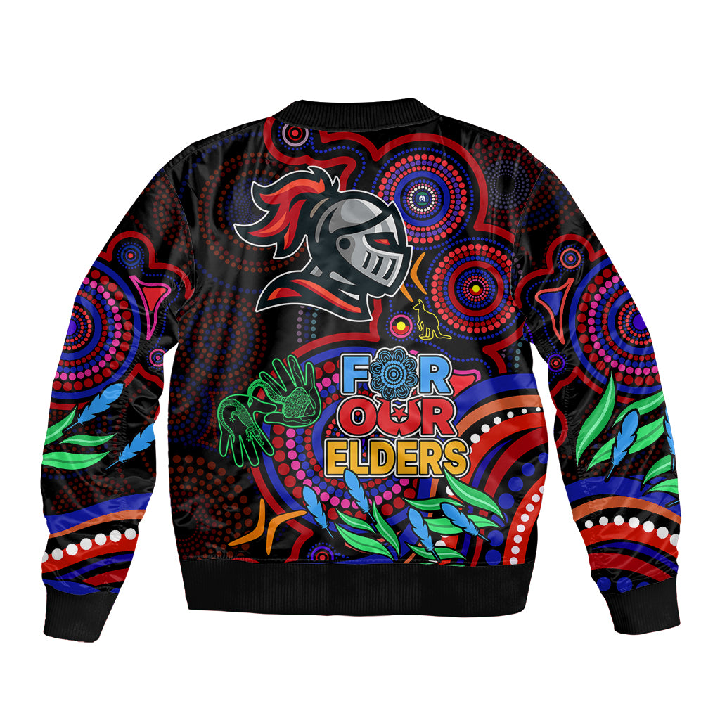 knights-rugby-aboriginal-art-sleeve-zip-bomber-jacket-naidoc-indigenous-tribal