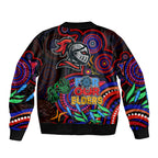 knights-rugby-aboriginal-art-sleeve-zip-bomber-jacket-naidoc-indigenous-tribal