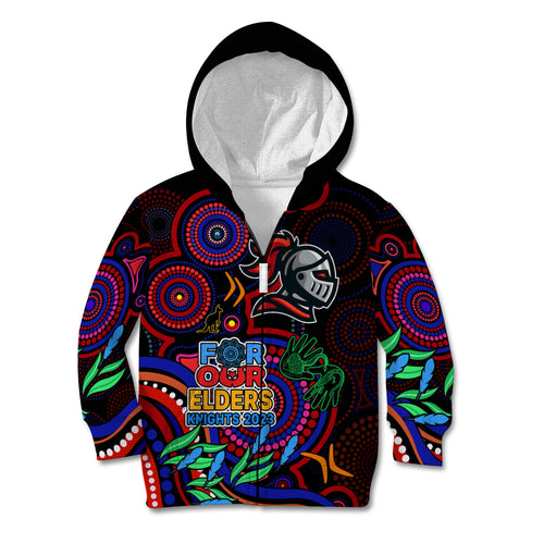 custom-knights-rugby-aboriginal-art-kid-hoodie-naidoc-indigenous-tribal