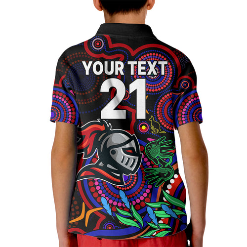 custom-knights-rugby-aboriginal-art-kid-polo-shirt-naidoc-indigenous-tribal