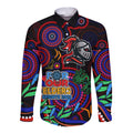 custom-knights-rugby-aboriginal-art-long-sleeve-button-shirt-naidoc-indigenous-tribal