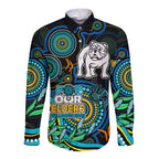 bulldogs-rugby-aboriginal-art-long-sleeve-button-shirt-naidoc-indigenous-tribal