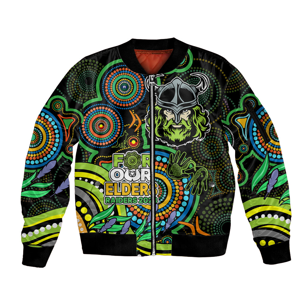 raiders-rugby-aboriginal-art-sleeve-zip-bomber-jacket-naidoc-indigenous-tribal