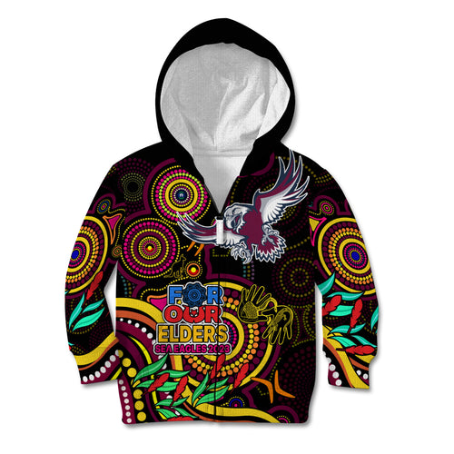 custom-sea-eagles-rugby-aboriginal-art-kid-hoodie-naidoc-indigenous-tribal