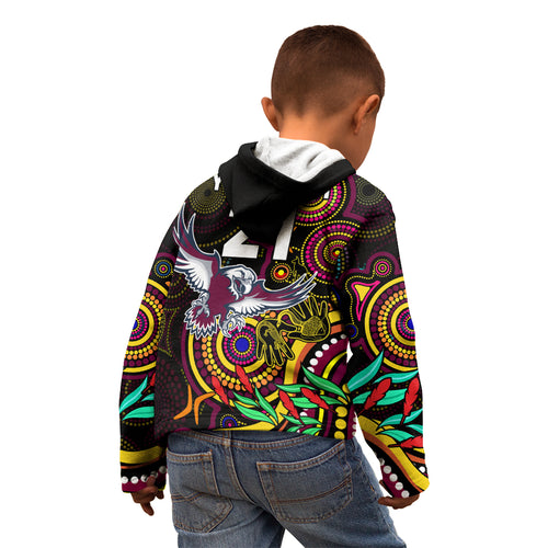 custom-sea-eagles-rugby-aboriginal-art-kid-hoodie-naidoc-indigenous-tribal