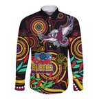 custom-sea-eagles-rugby-aboriginal-art-long-sleeve-button-shirt-naidoc-indigenous-tribal