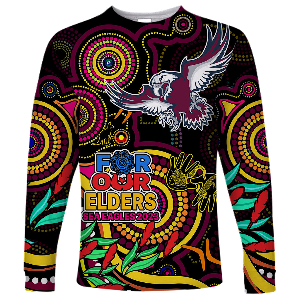 custom-sea-eagles-rugby-aboriginal-art-long-sleeve-shirt-naidoc-indigenous-tribal