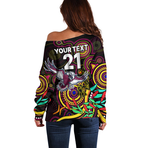 custom-sea-eagles-rugby-aboriginal-art-off-shoulder-sweater-naidoc-indigenous-tribal