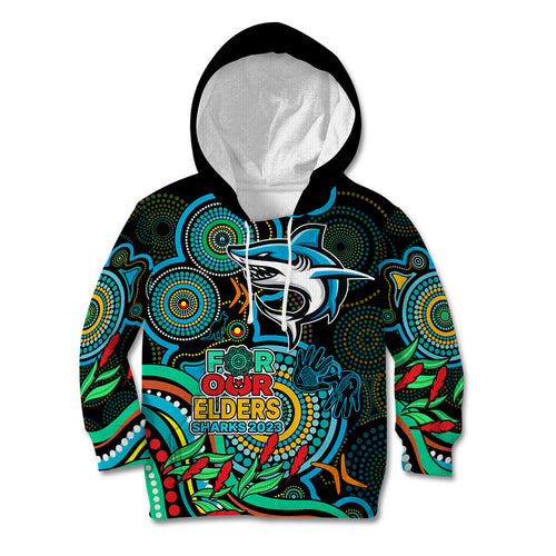 sharks-rugby-aboriginal-art-kid-hoodie-naidoc-indigenous-tribal