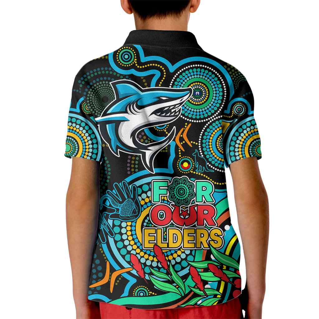 sharks-rugby-aboriginal-art-kid-polo-shirt-naidoc-indigenous-tribal