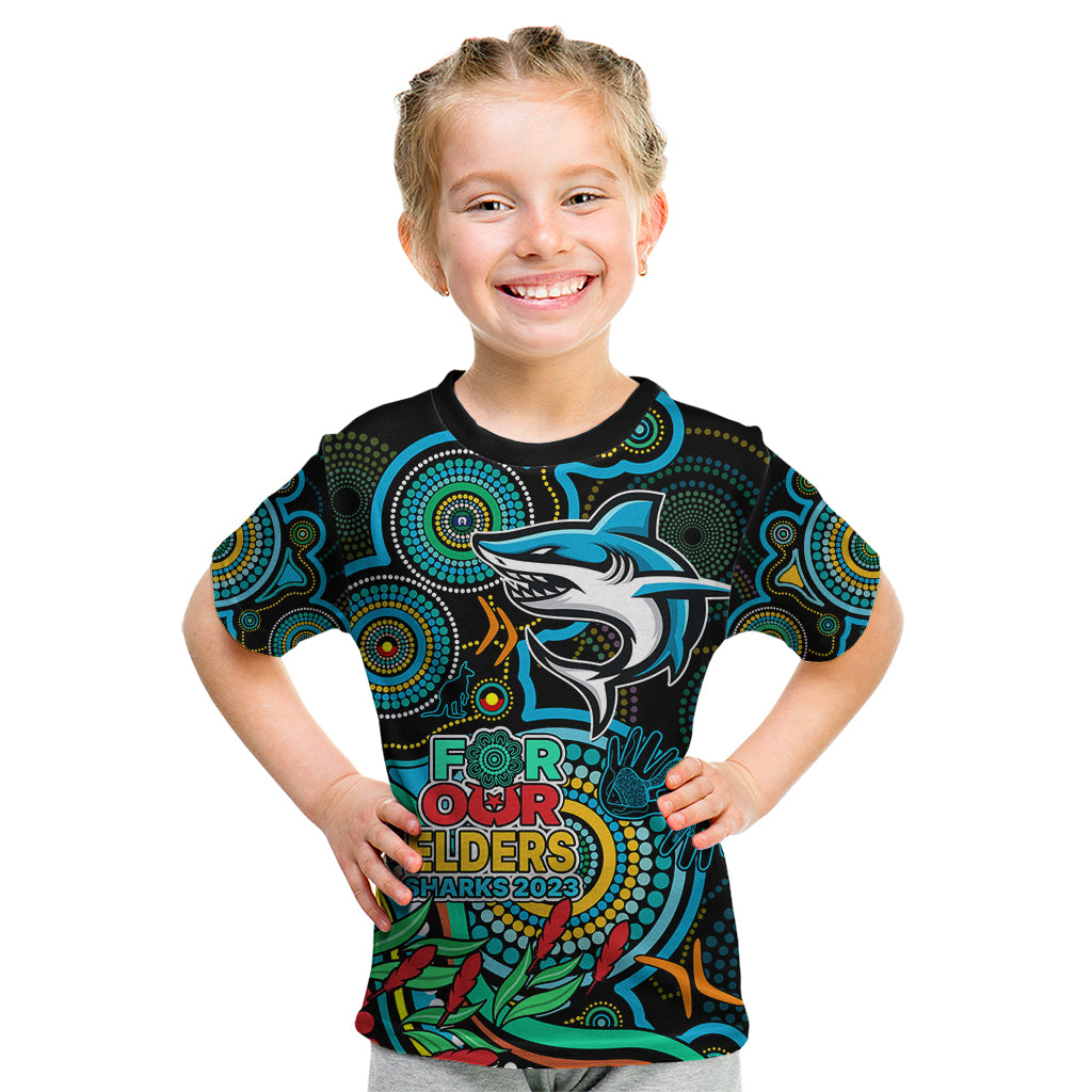 sharks-rugby-aboriginal-art-kid-t-shirt-naidoc-indigenous-tribal