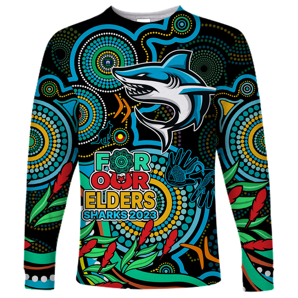 sharks-rugby-aboriginal-art-long-sleeve-shirt-naidoc-indigenous-tribal