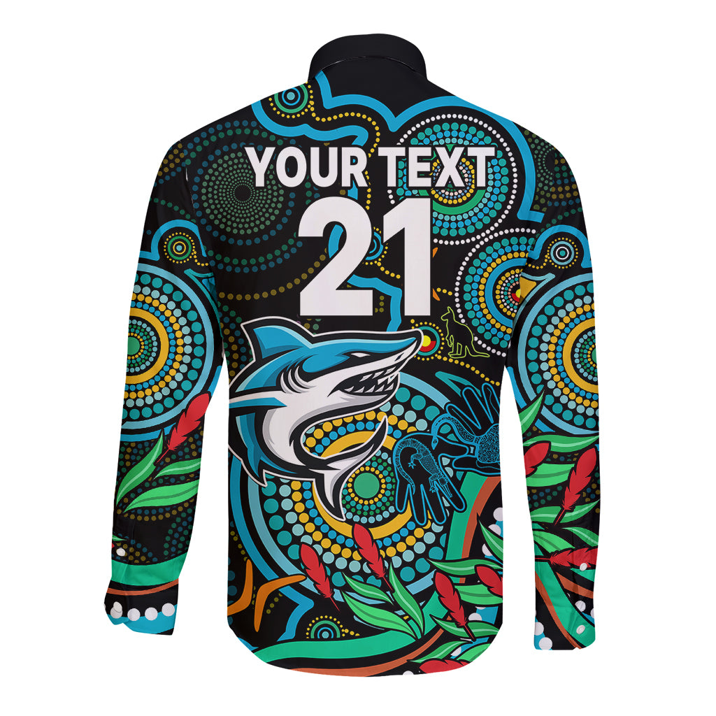 custom-sharks-rugby-aboriginal-art-long-sleeve-button-shirt-naidoc-indigenous-tribal