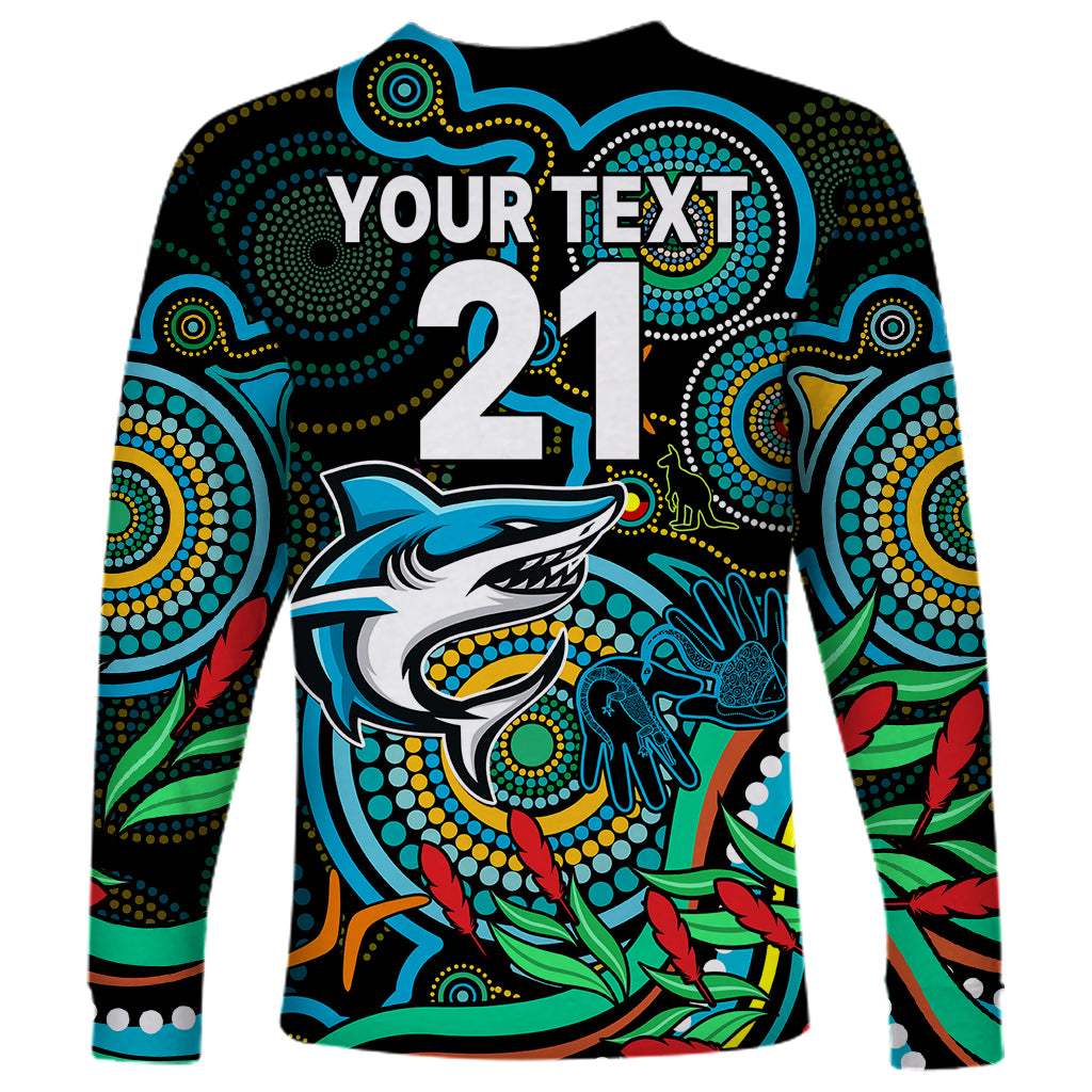 custom-sharks-rugby-aboriginal-art-long-sleeve-shirt-naidoc-indigenous-tribal