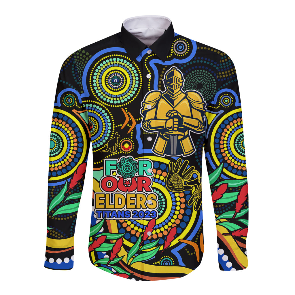 titans-rugby-aboriginal-art-long-sleeve-button-shirt-naidoc-indigenous-tribal