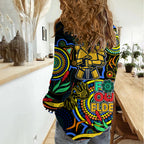 Titans Rugby Aboriginal Art Women Casual Shirt NAIDOC Indigenous Tribal LT9